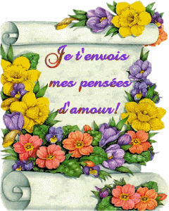 je t'envois mes pensées d'amour